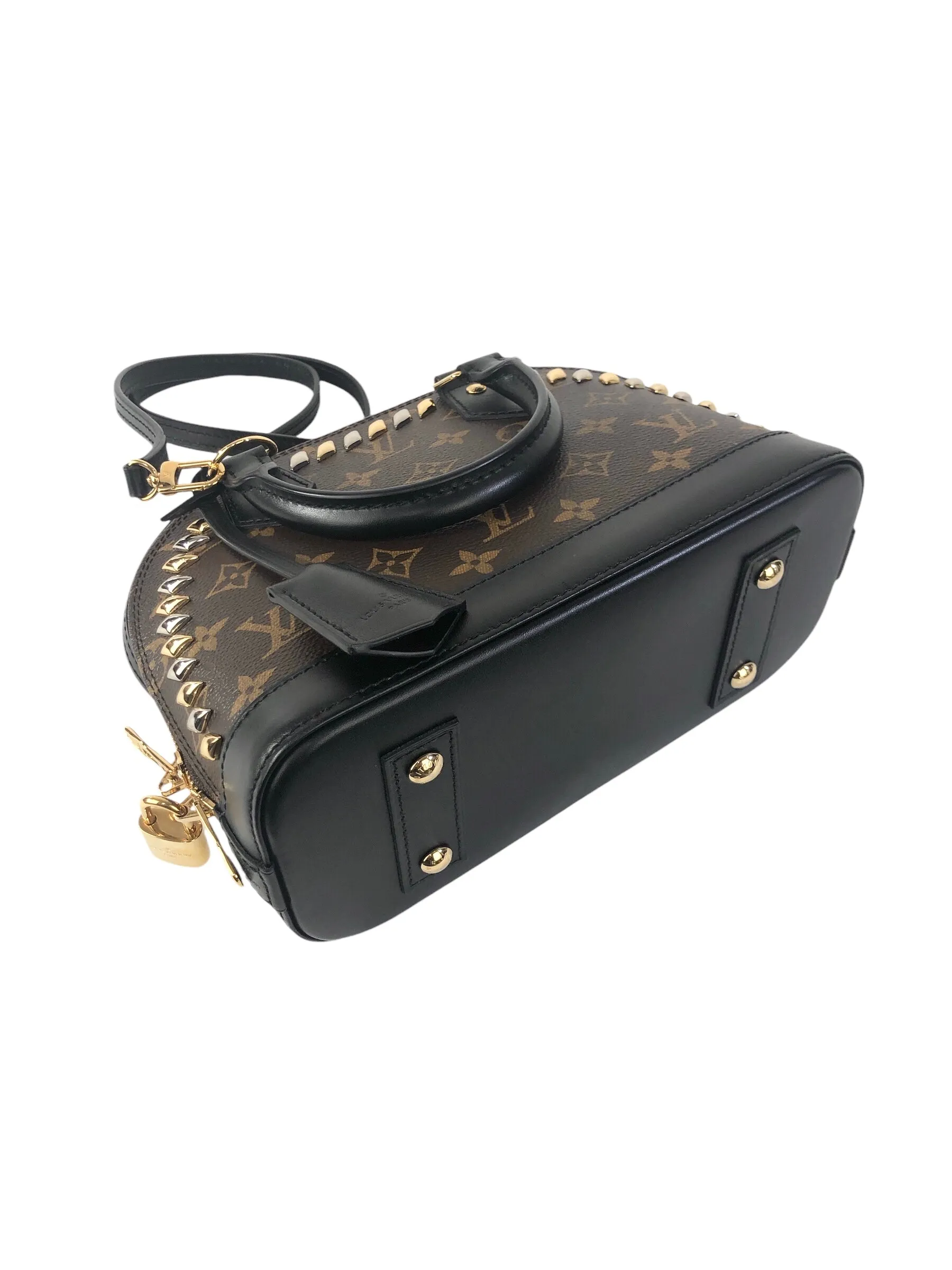 Limited Edition Macassar Studded Monogram Alma BB