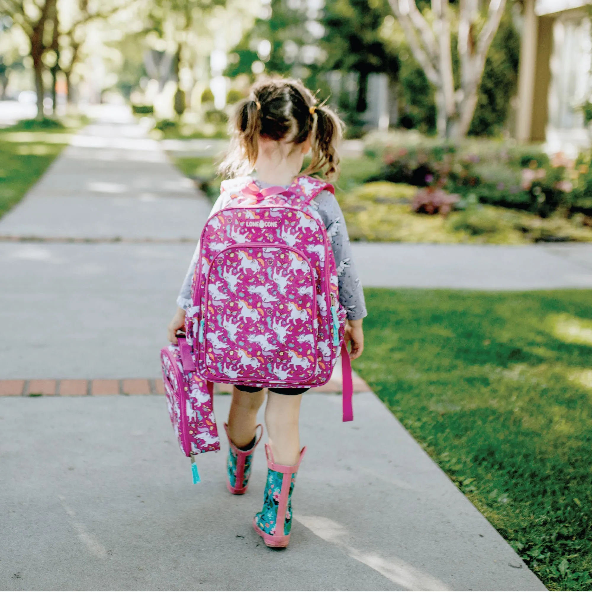 Little Learner 15" Backpack & Lunchbox-Set-Mary The Unicorn