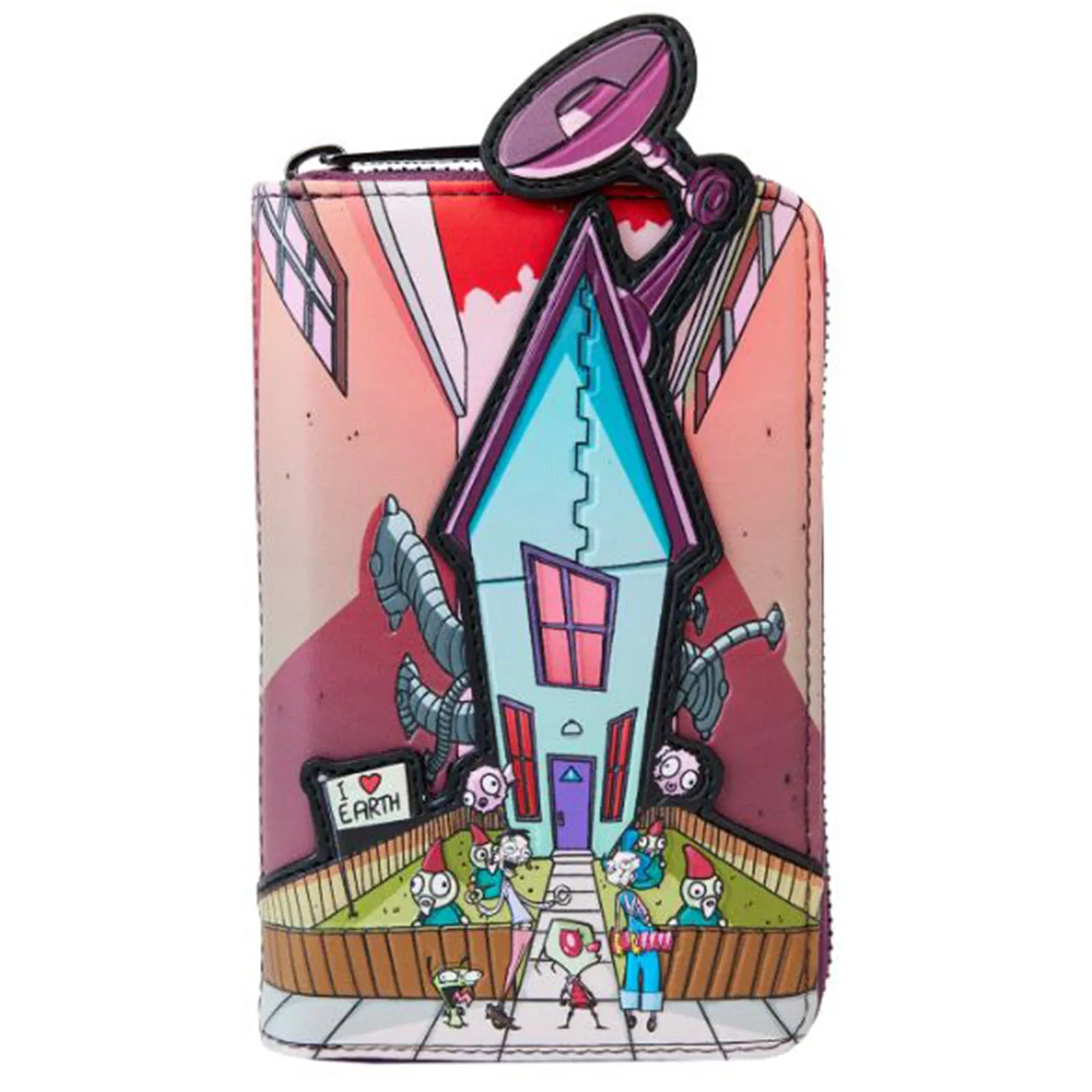 Loungefly Nickelodeon Invader Zim Secret Lair Zip Around Wallet