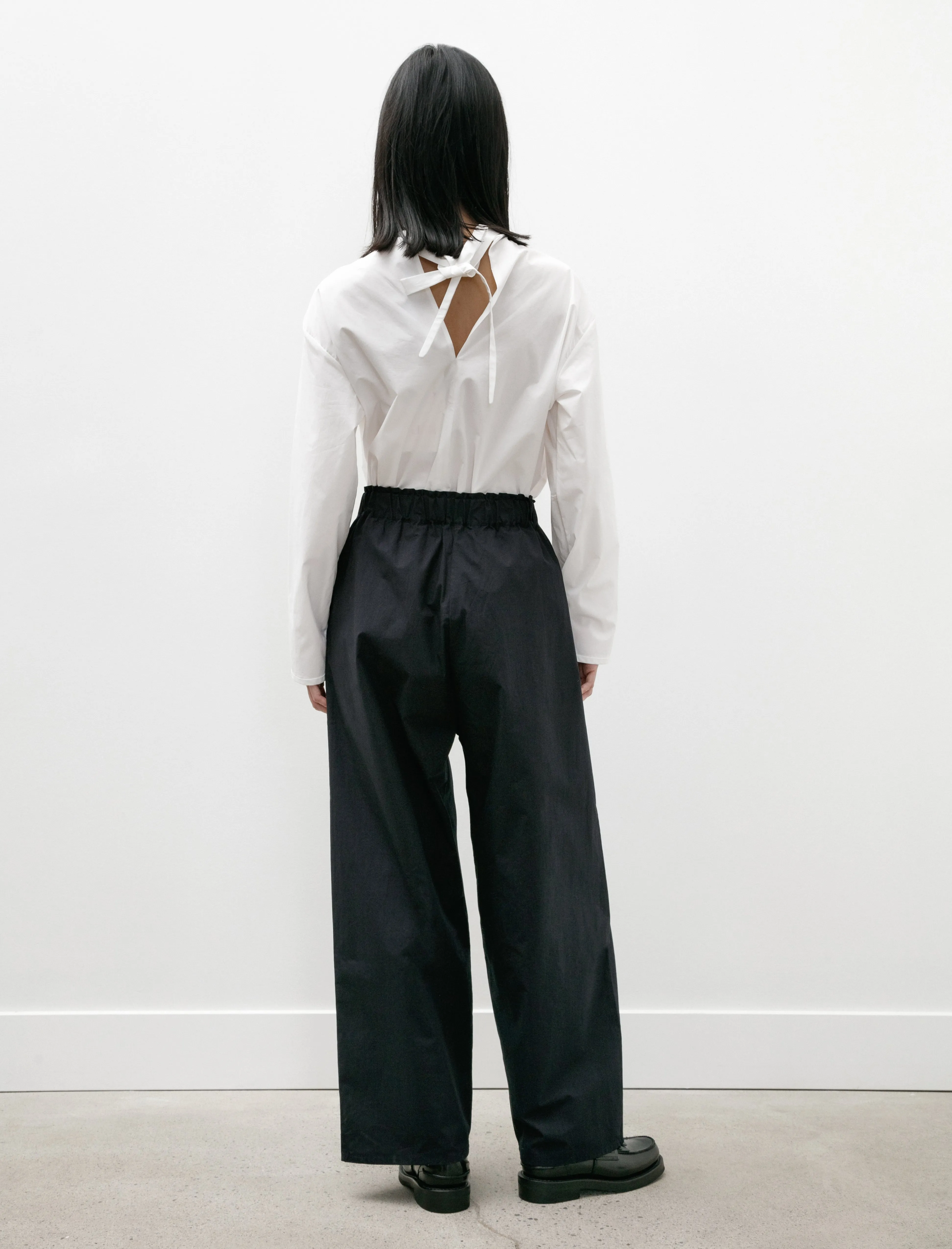 Luce Trousers Pintuck Navy Poplin