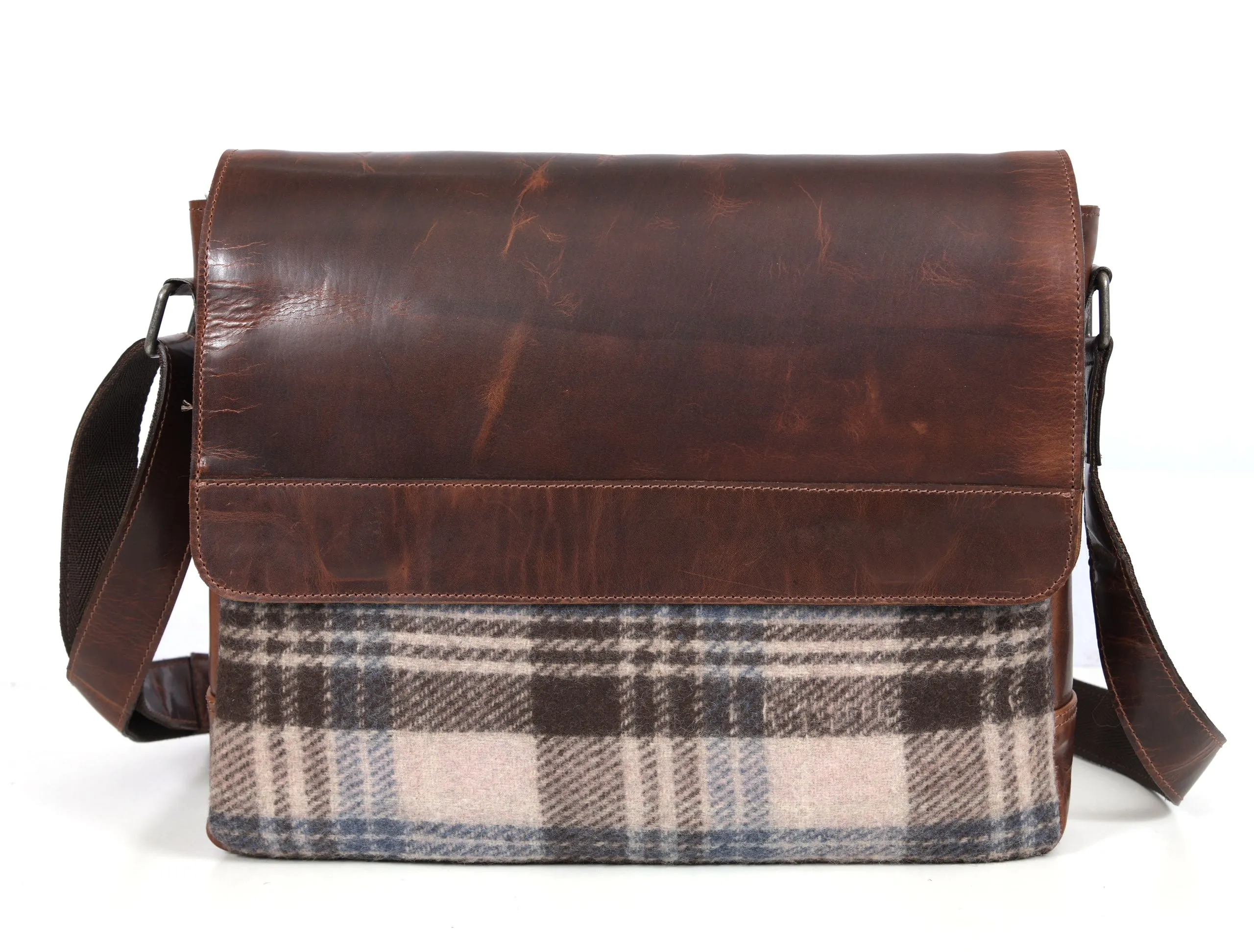 Manchester Leather & Tweed Messenger