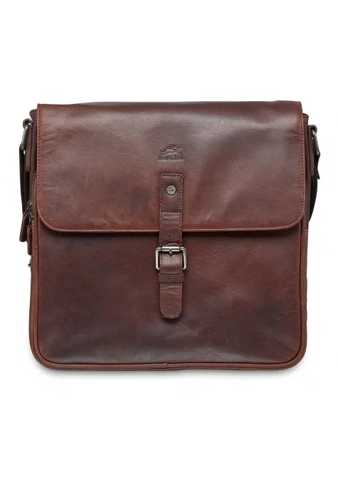 Mancini Leather Messenger Bag for 12'' Laptop/Tablet RFID