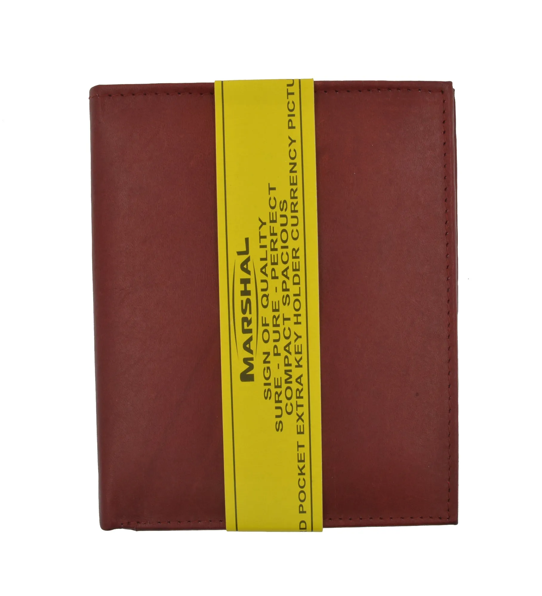 Mens Leather Large Hipster Bifold Credit Card Id Wallet Euro Burgundy RFID