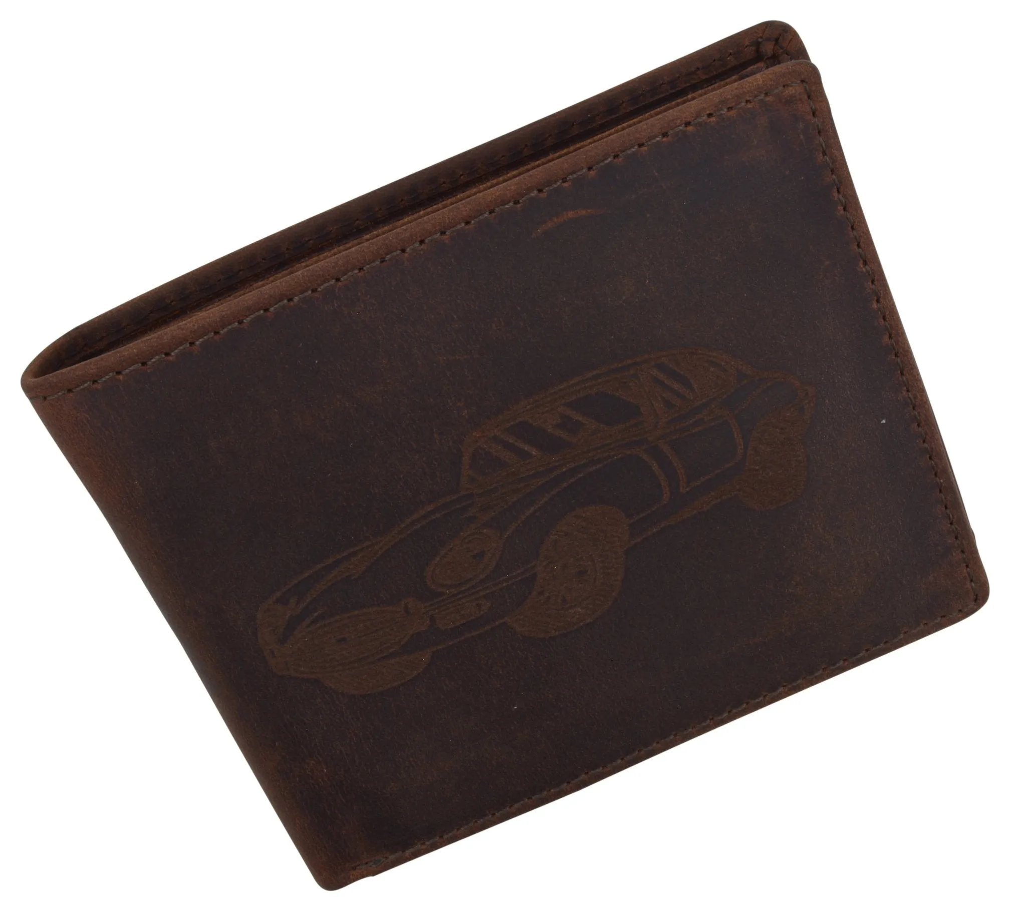 Mens Shelby Cobra Car Logo RFID Leather Bifold Flap Card ID Holder Wallet /53HTC Shelby Cobra