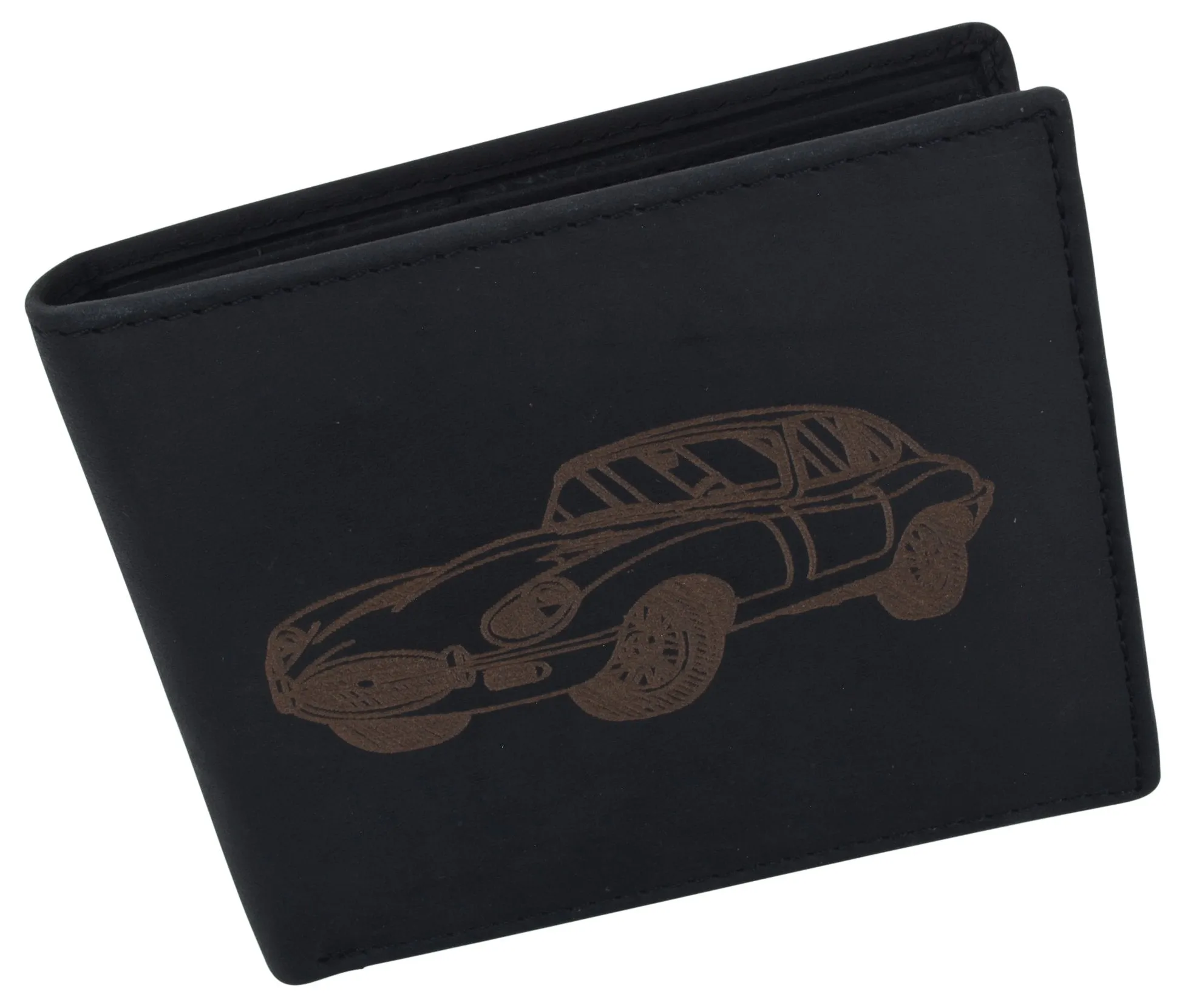 Mens Shelby Cobra Car Logo RFID Leather Bifold Flap Card ID Holder Wallet /53HTC Shelby Cobra