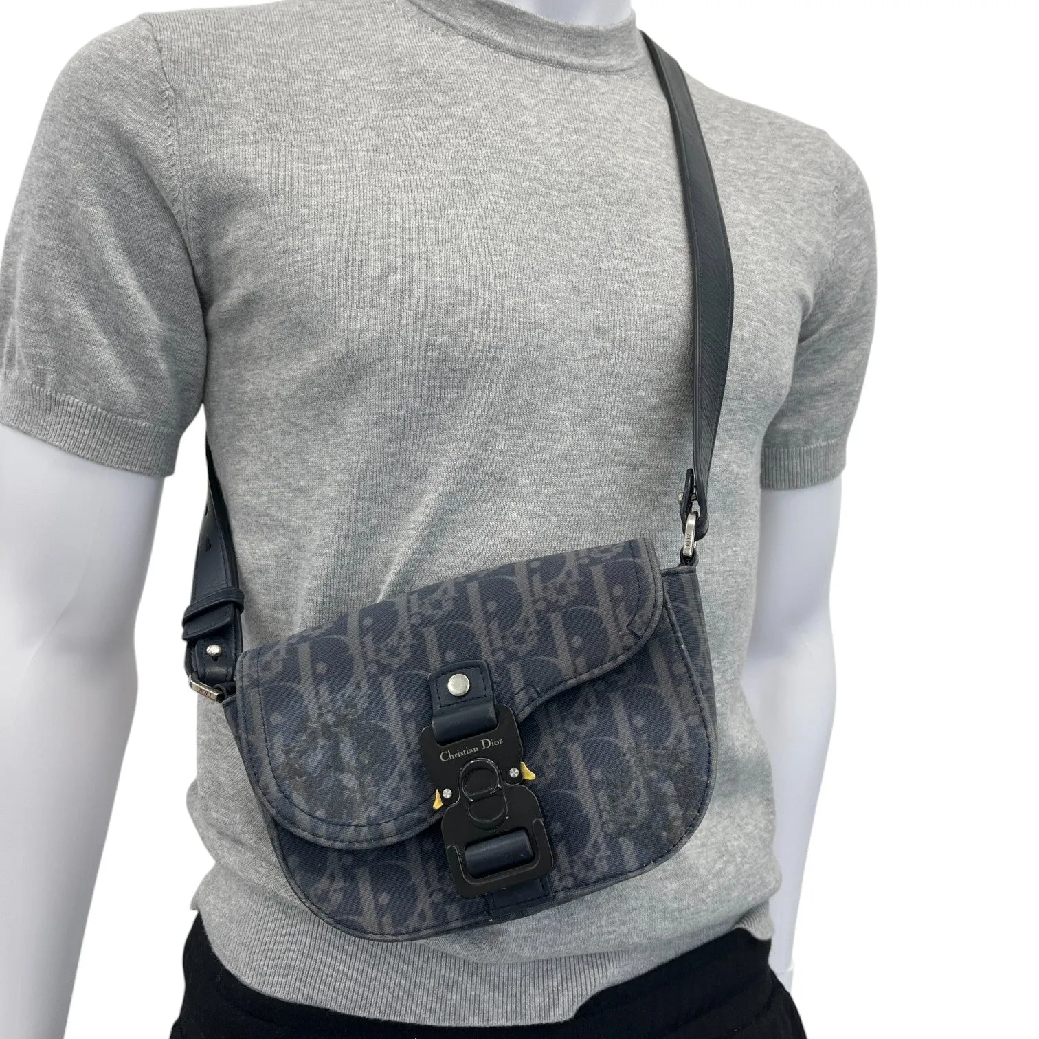 Men's X Denim Tears Saddle Messenger Bag Navy