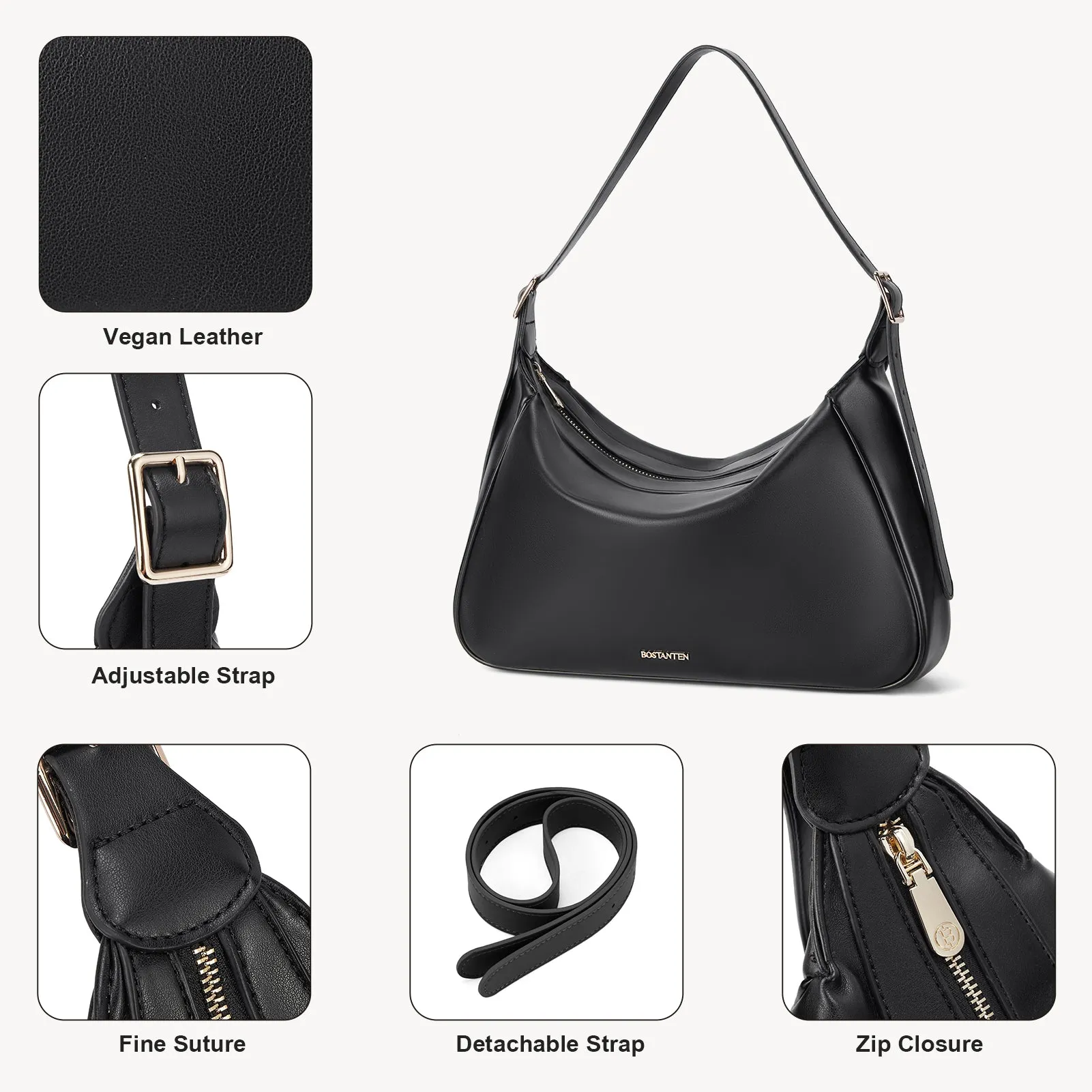 MORAVA Trendy Vegan Leather Hobo Bags