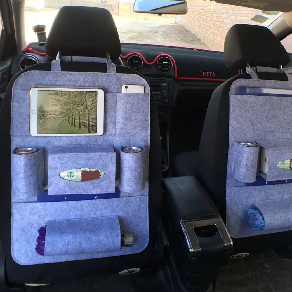 Multi-Pocket Car Seat Back Organizer