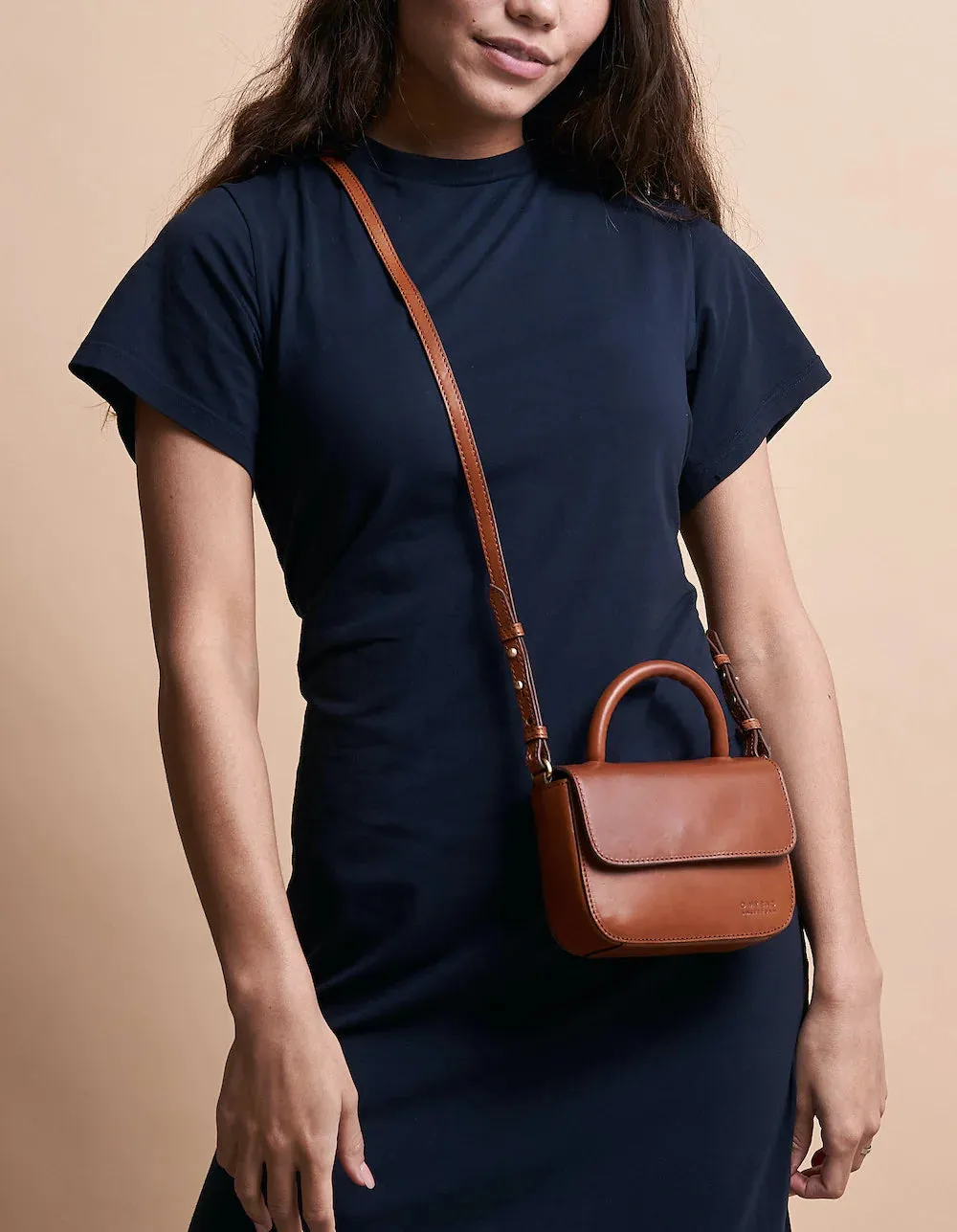 Nano Mini Crossbody Bag - Cognac