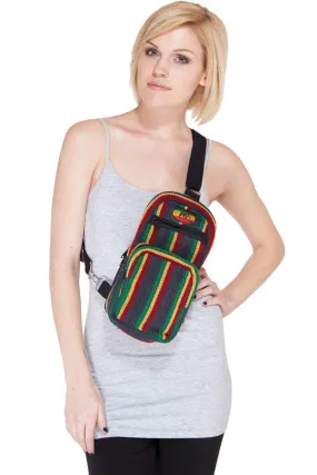 Natural Eco Boho Rasta JAH Crossbody Travel bag