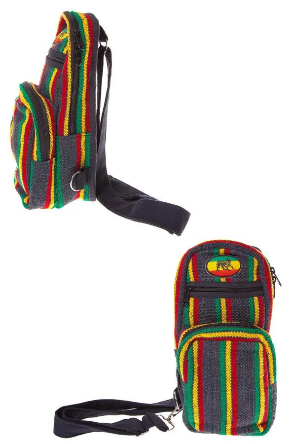 Natural Eco Boho Rasta JAH Crossbody Travel bag