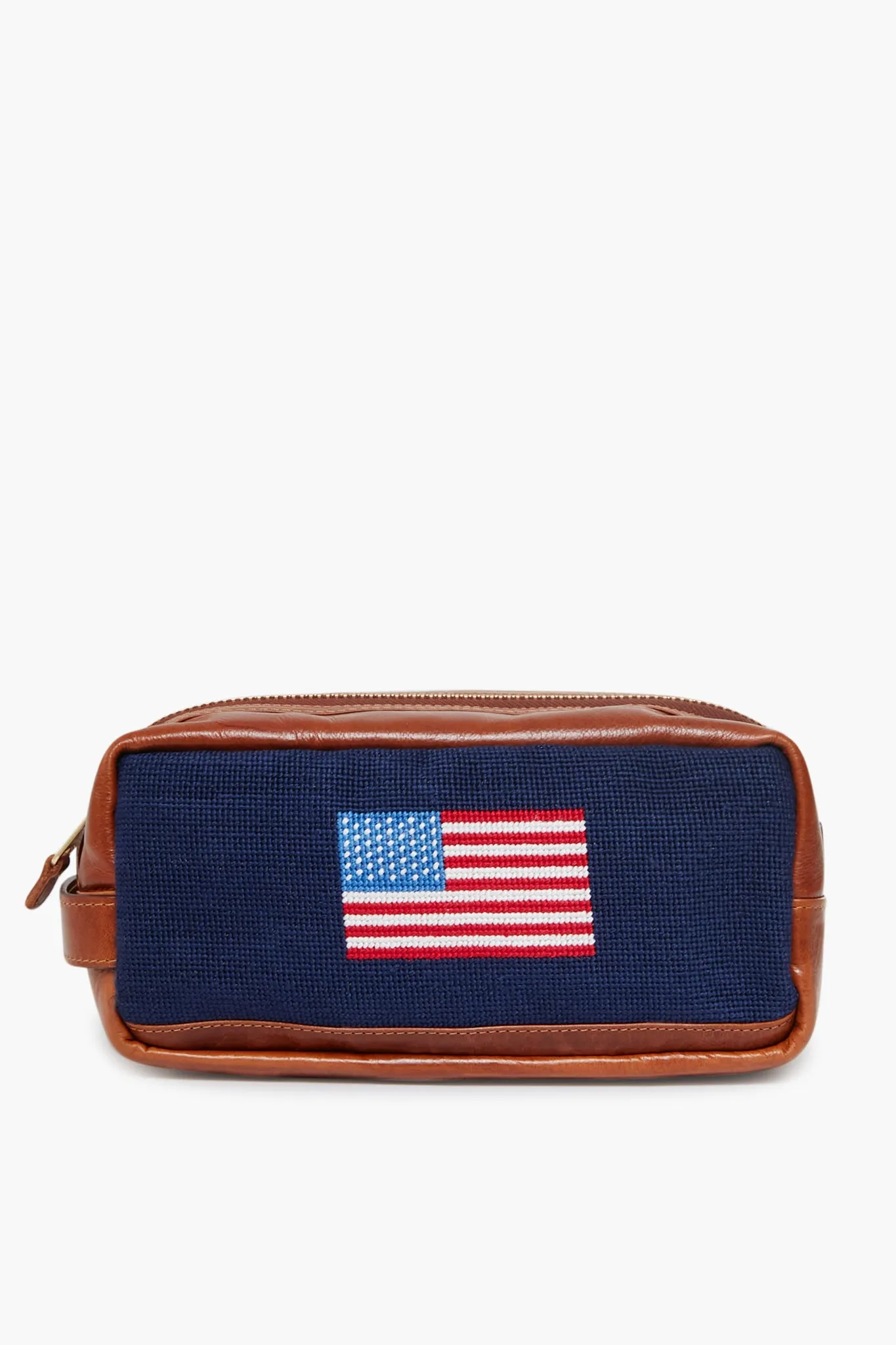 Navy American Flag Needlepoint Toiletry Bag