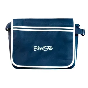 Navy & White Retro Messenger Bag