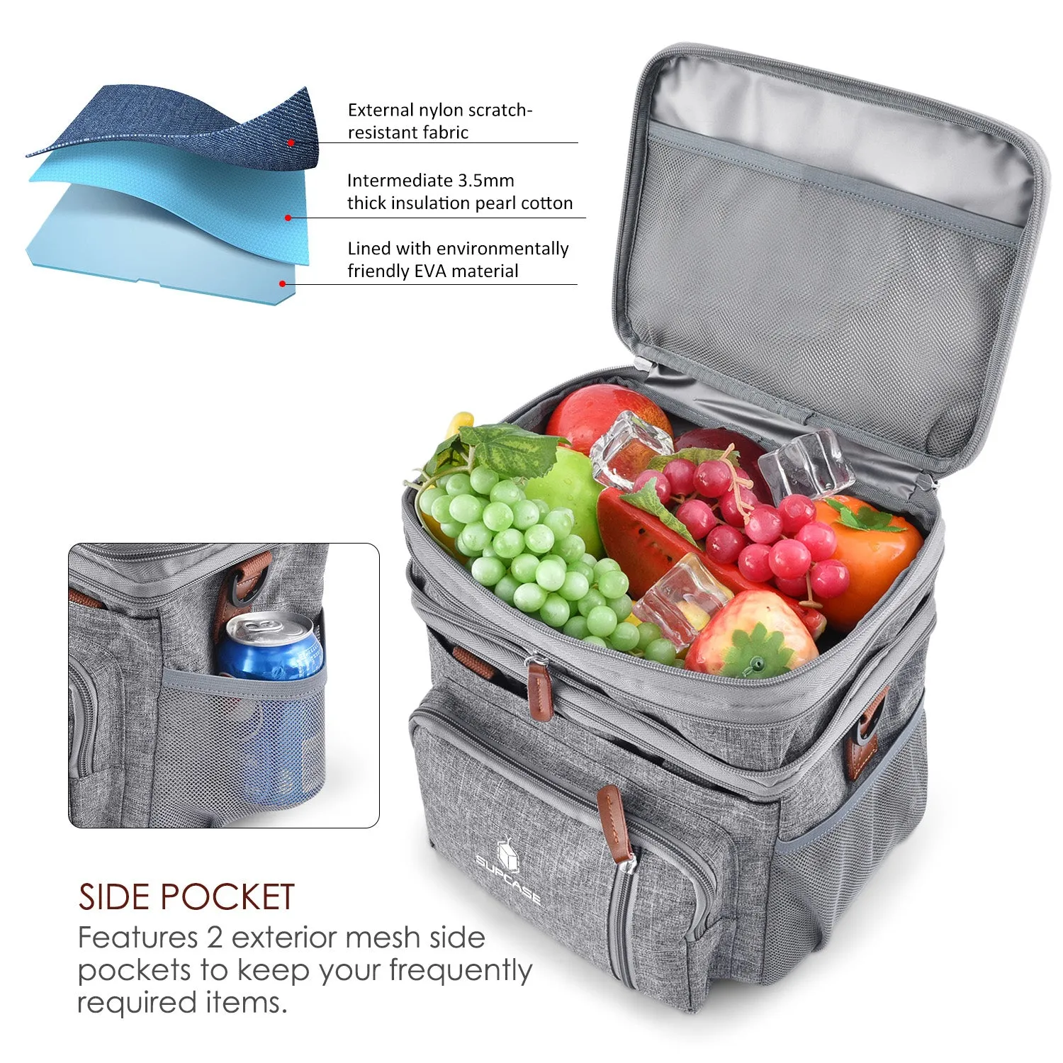 Official Limited Edition SUPCASE Insulated Lunch Bag - Gray