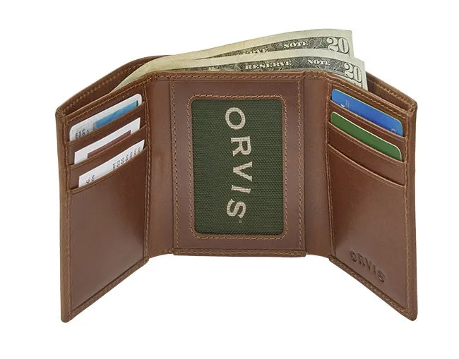 Orvis Saddle Leather Trifold Wallet/Saddle-Tan