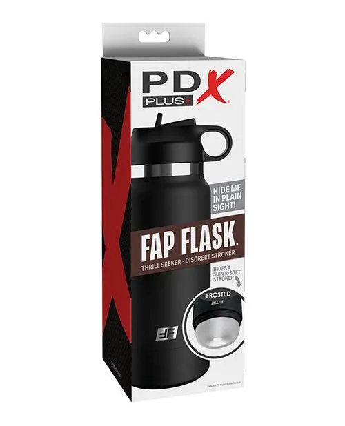 PDX Plus Fap Flask Thrill Seeker Stroker - Frosted/Black