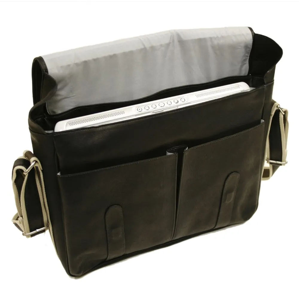 Piel Classic Expandable Messenger Bag