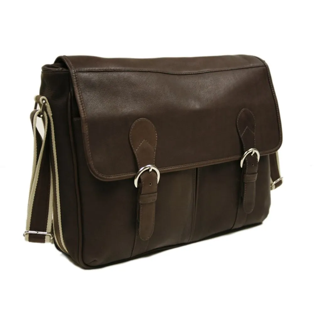 Piel Classic Expandable Messenger Bag