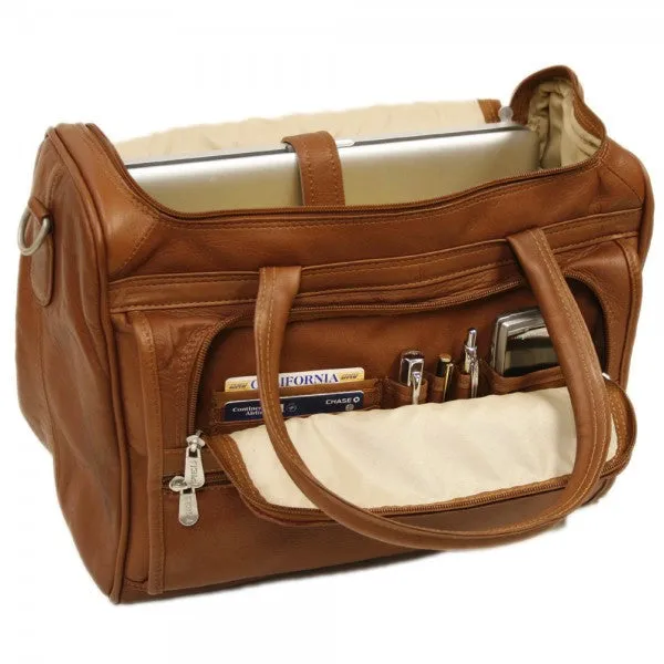 Piel Leather Small Computer Carry On Bag Assorted Colors