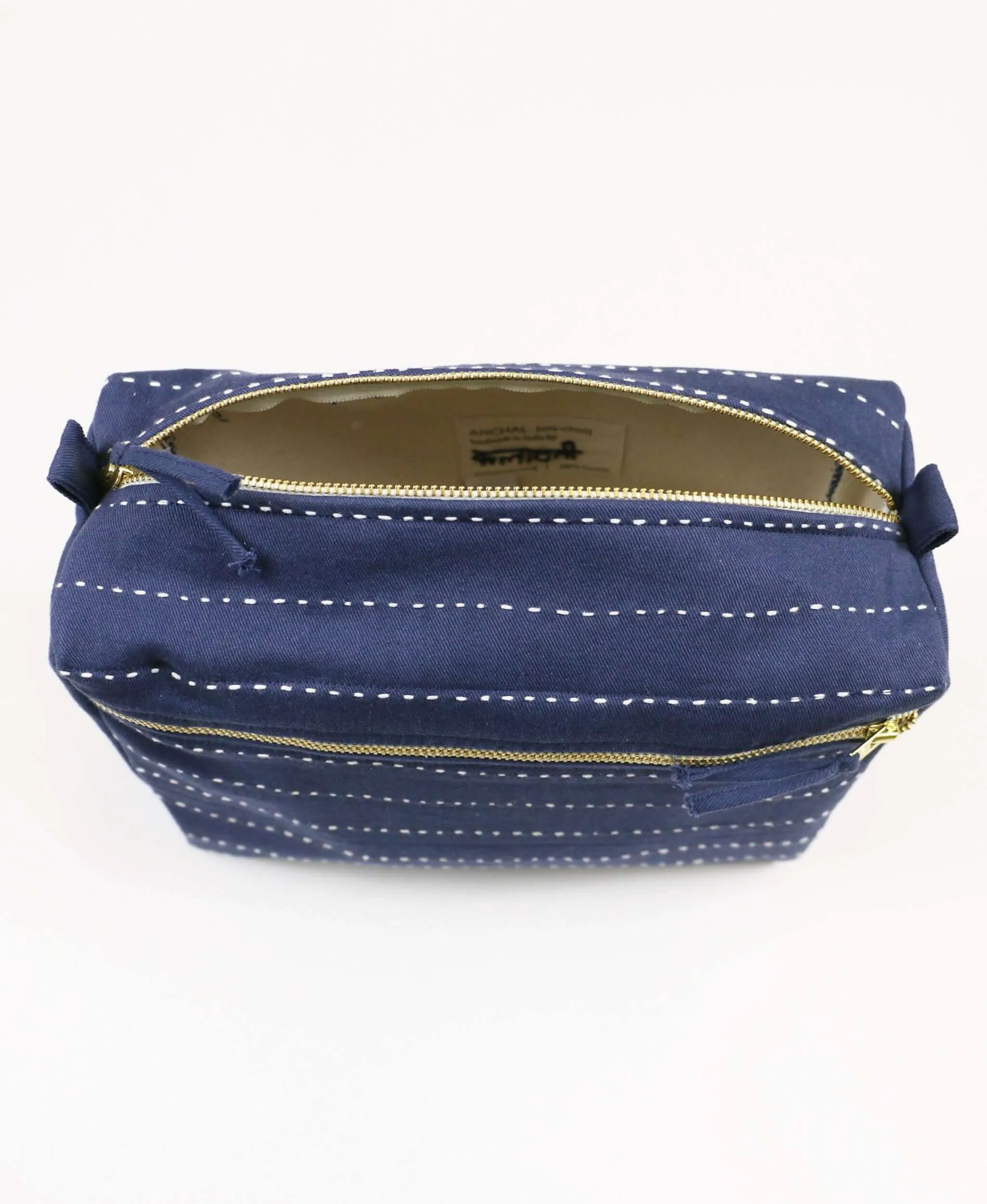 Pin-Stitch Large Toiletry Bag