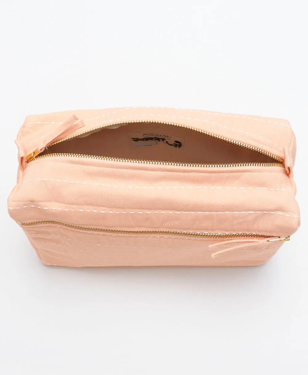 Pin-Stitch Large Toiletry Bag