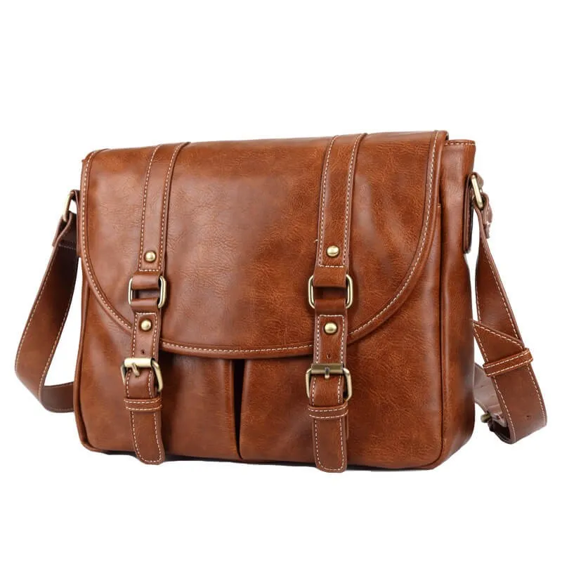 quality graceful vintage trend bussiness style  leather shoulder bag