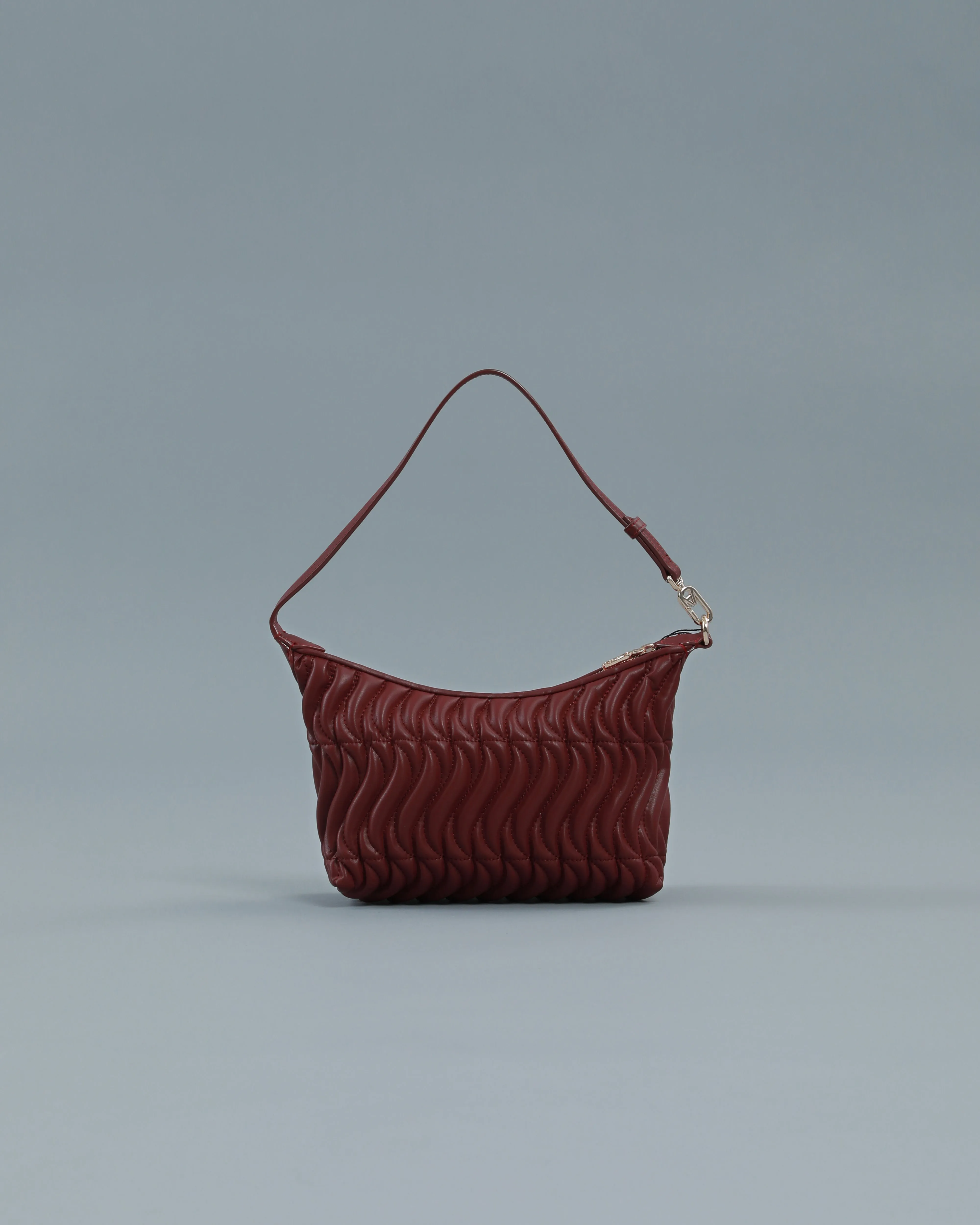 Quilted Shoulder Bag in Maroon