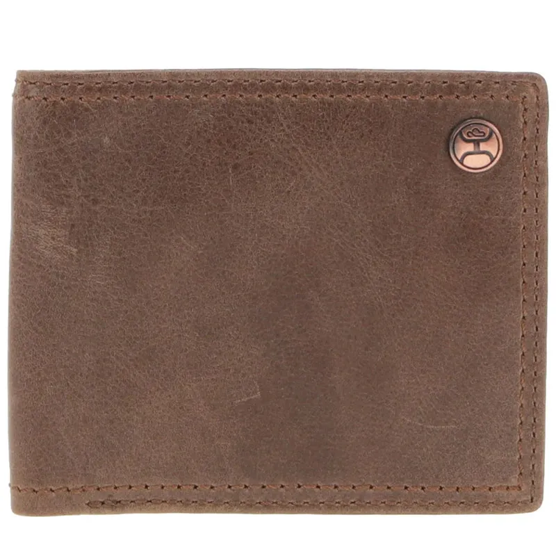 "Hooey Classic" Smooth Brown Bifold Wallet - HBF001-BR