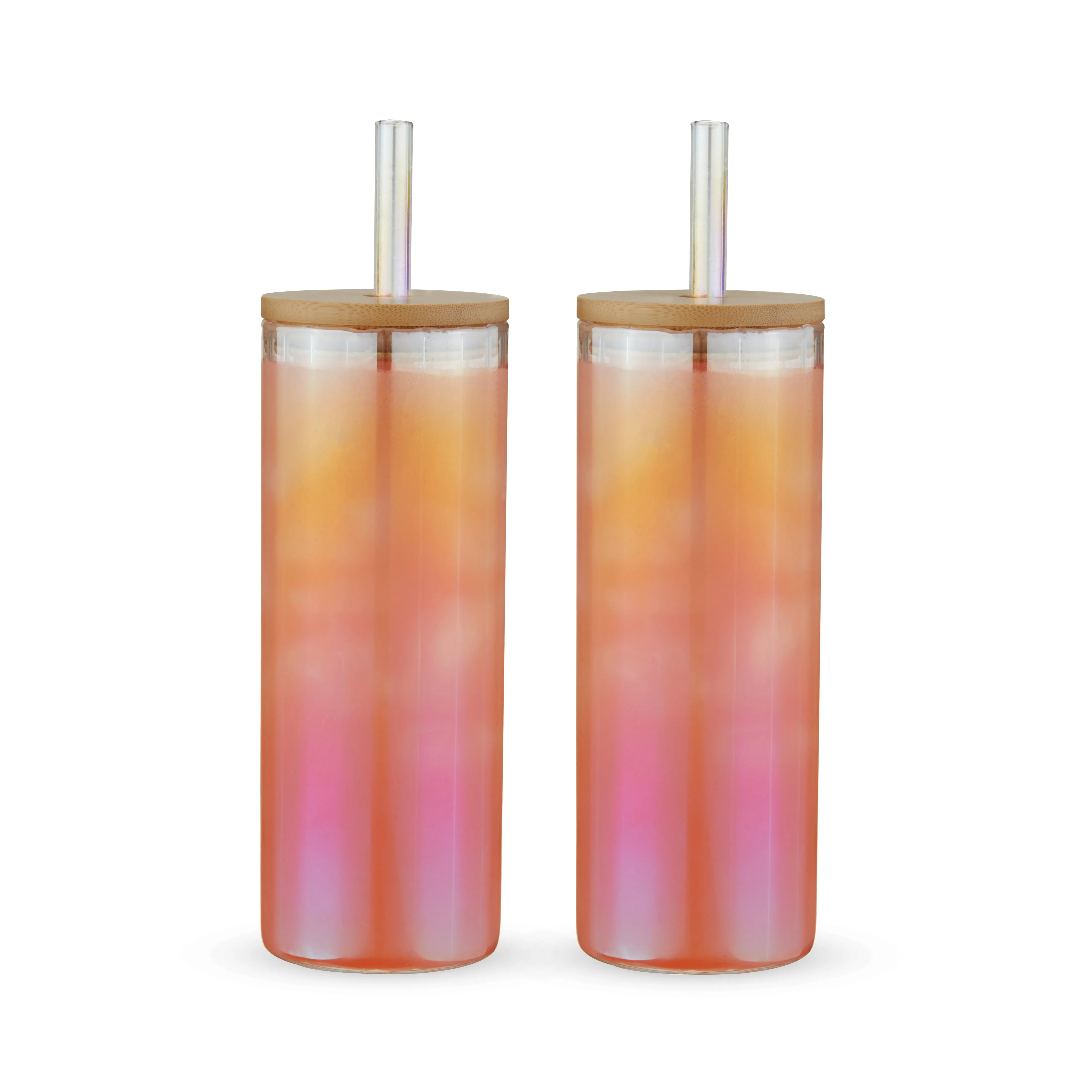 Rainbow Luster Tumblers, Set of 2