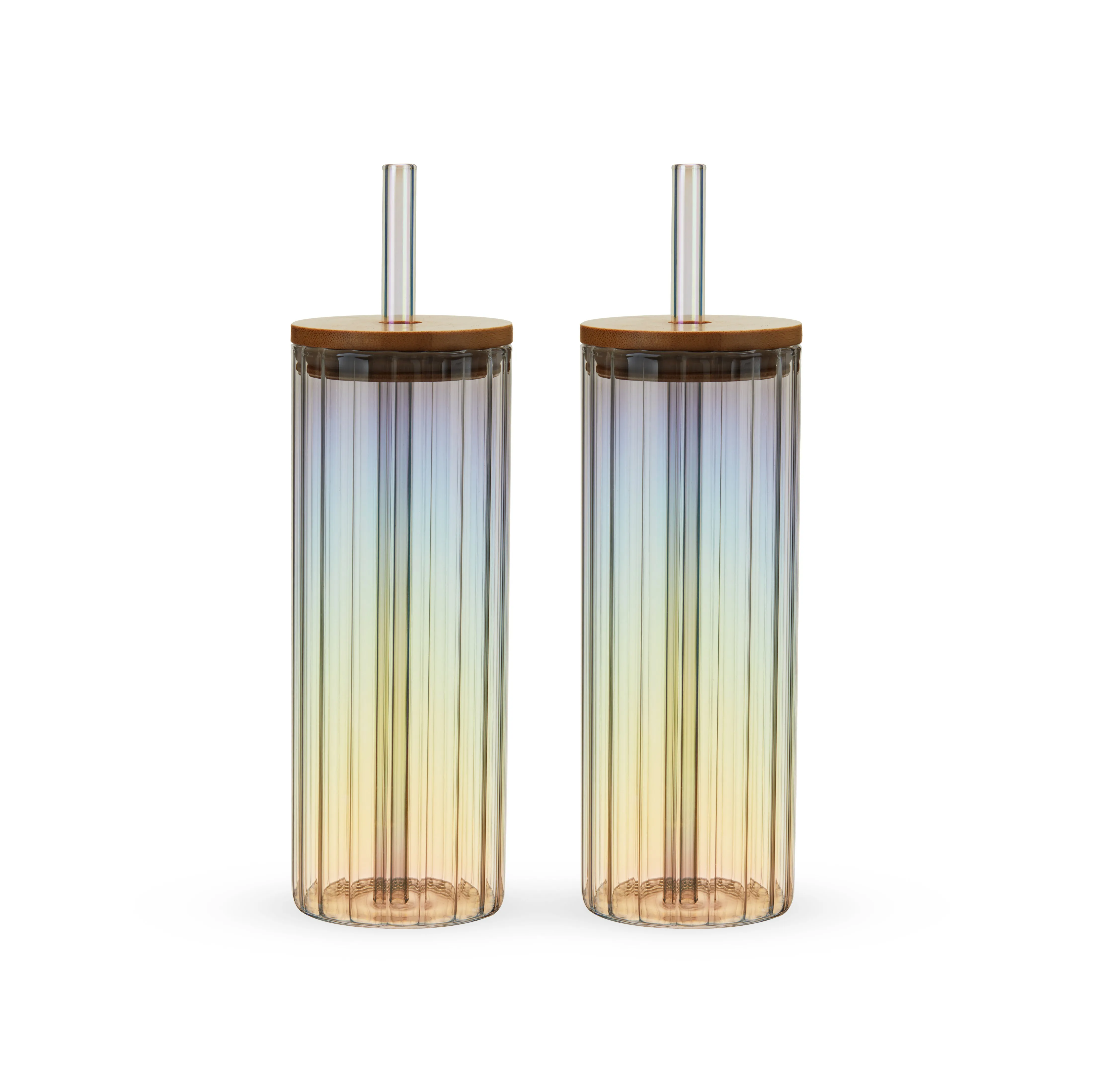 Rainbow Luster Tumblers, Set of 2