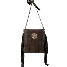 RLC-L131 Montana West Real Leather Fringe Shoulder/Crossbody Bag