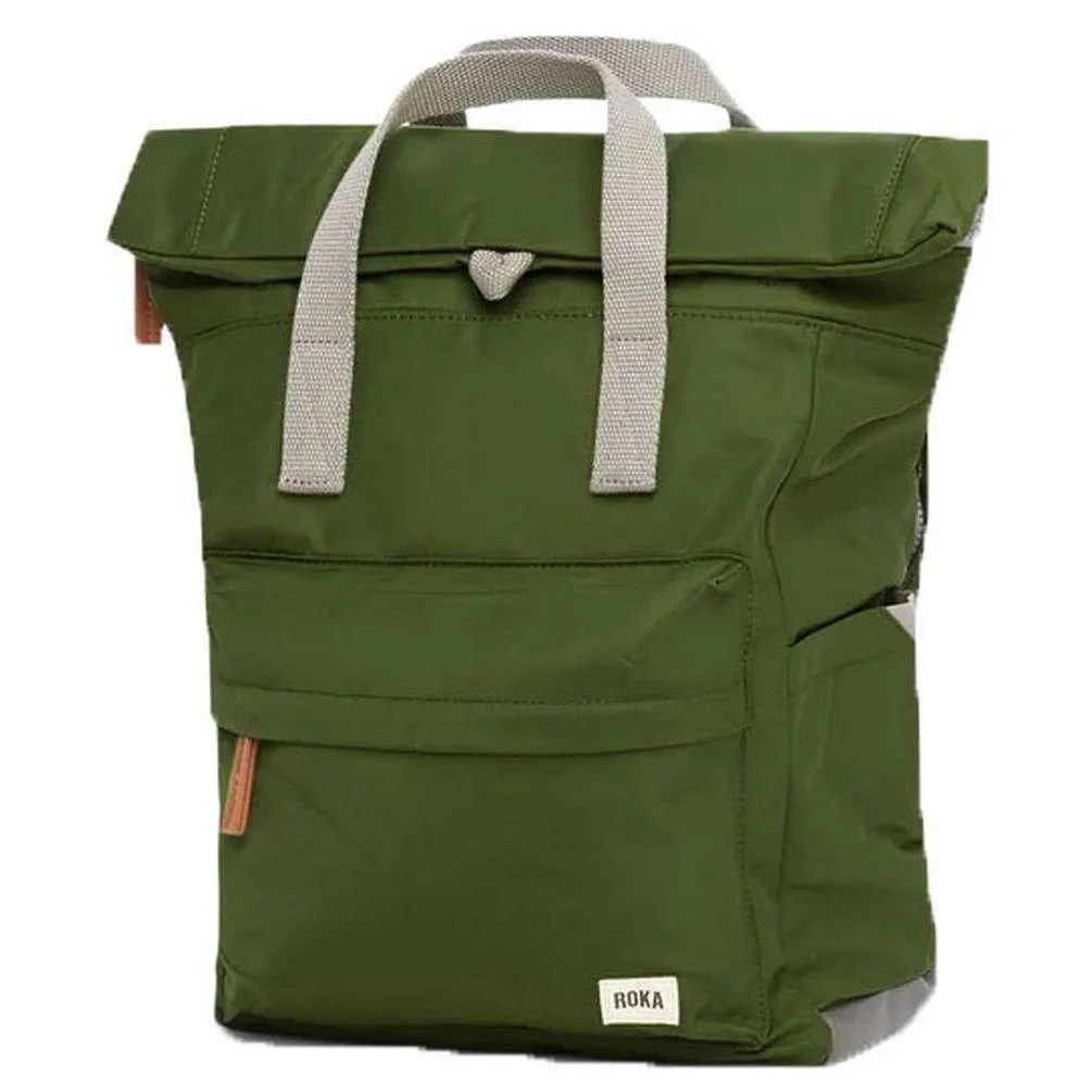 Roka Canfield B Small Sustainable Nylon Backpack - Avocado Green