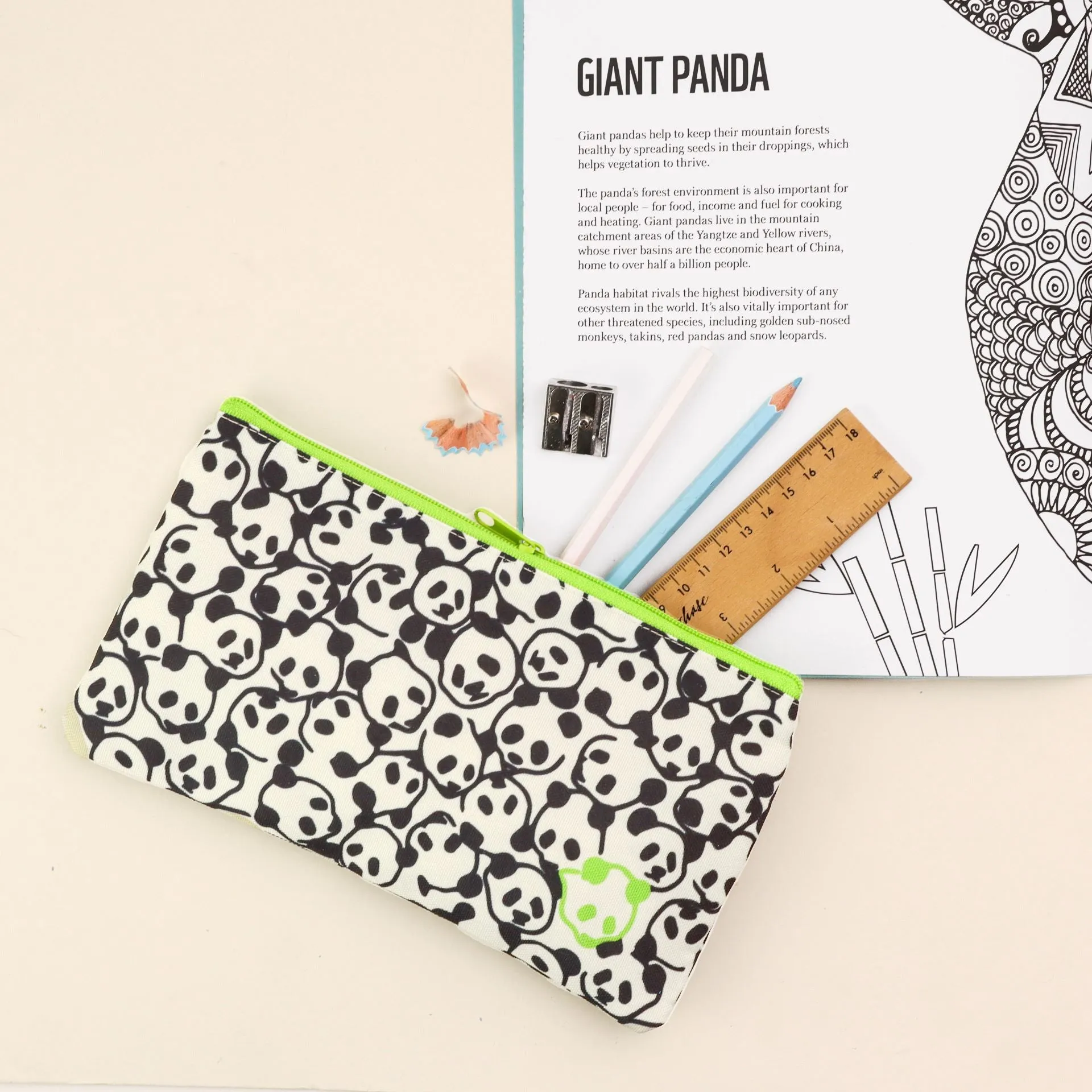 RPET Panda Pencil Case