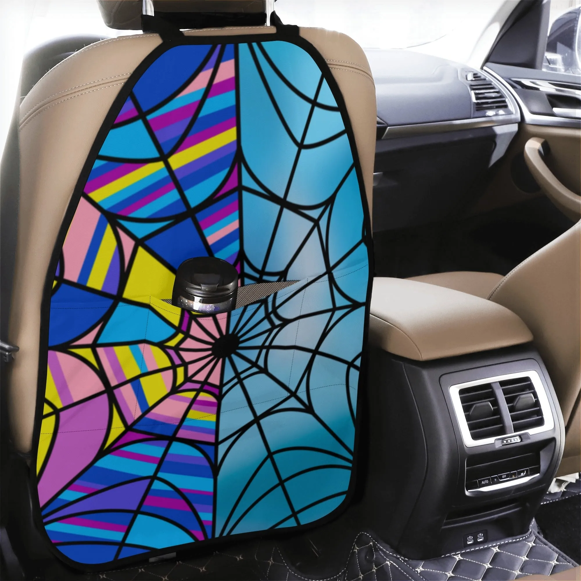 Sained Glass Car Seat Cover Wednesday Car Back Seat Organizer Protector