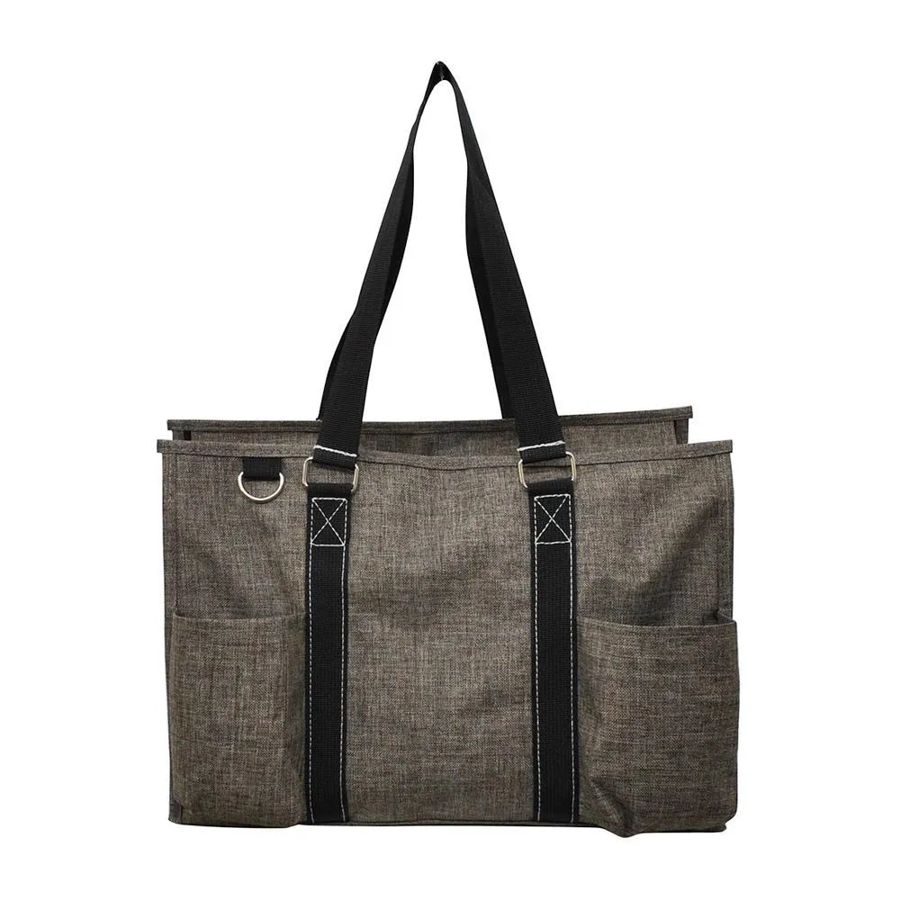 SALE! Crosshatch Khaki NGIL Zippered Caddy Organizer Tote Bag