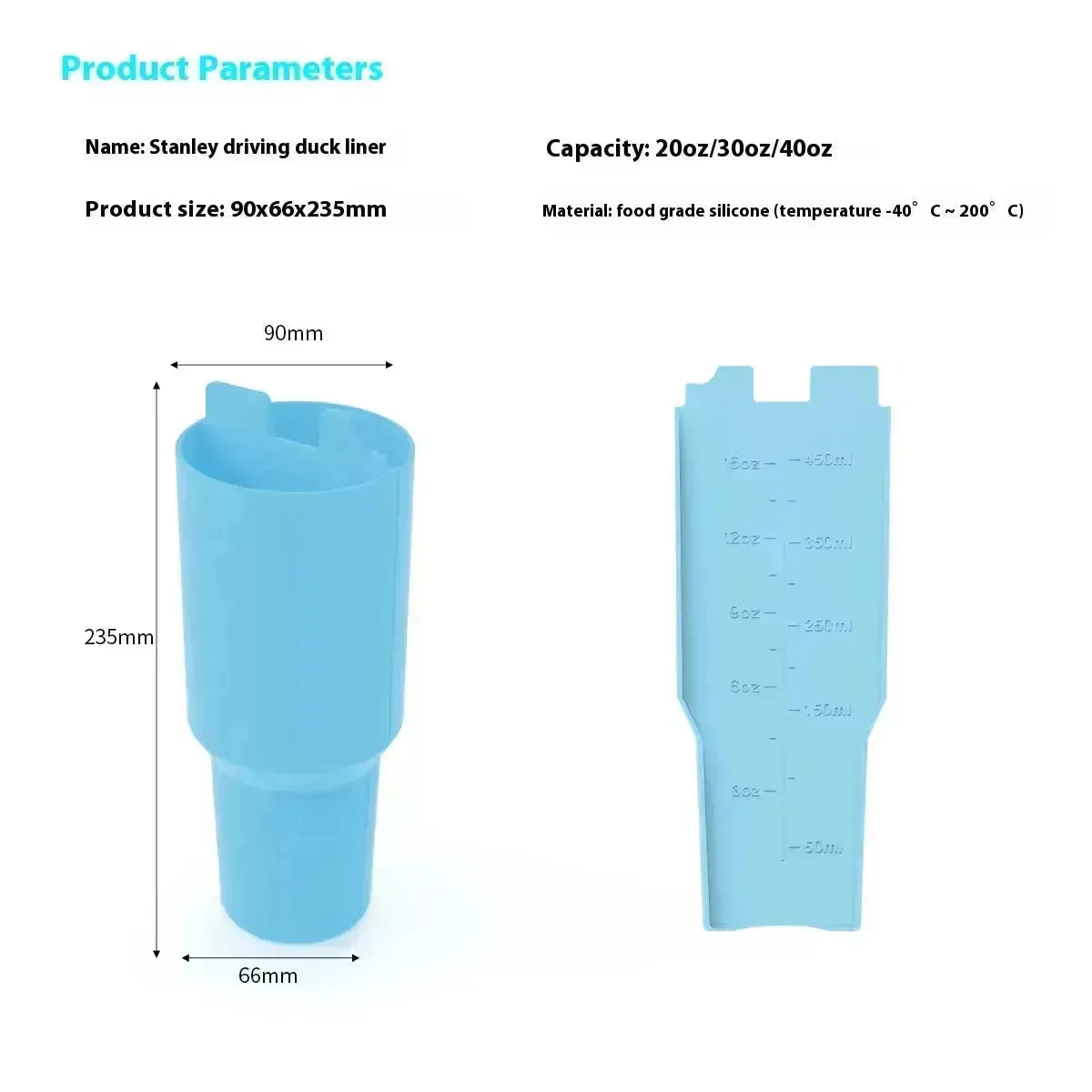 Silicon Liner Cup Divider For Stanley 40 oz