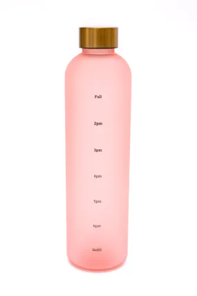 Sippin' Pretty 32 oz Translucent Water Bottle in Pink & Gold