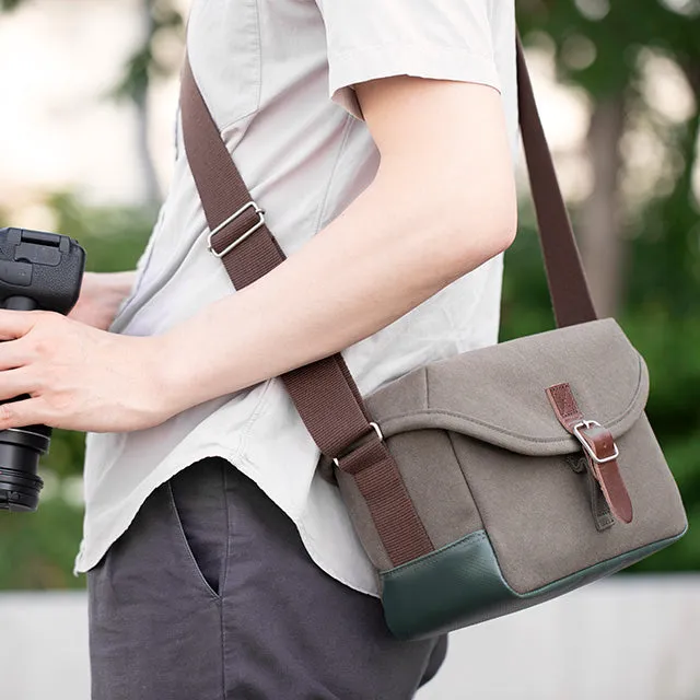 Small Shoulder Bag - Camera Bag Design / Charcoal Gray -, Cross Body Bag