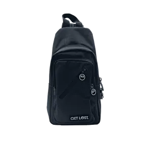 Smell-Proof Premium Convertible Shoulder Bag/Backpack by GET LOST (BLACK)