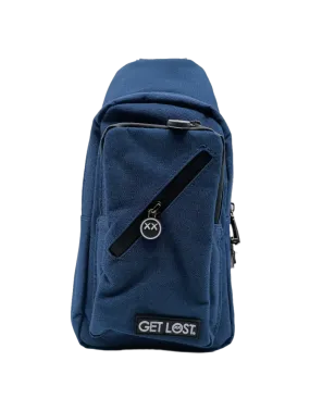 Smell-Proof Premium Convertible Shoulder Bag/Backpack by GET LOST (BLUE)