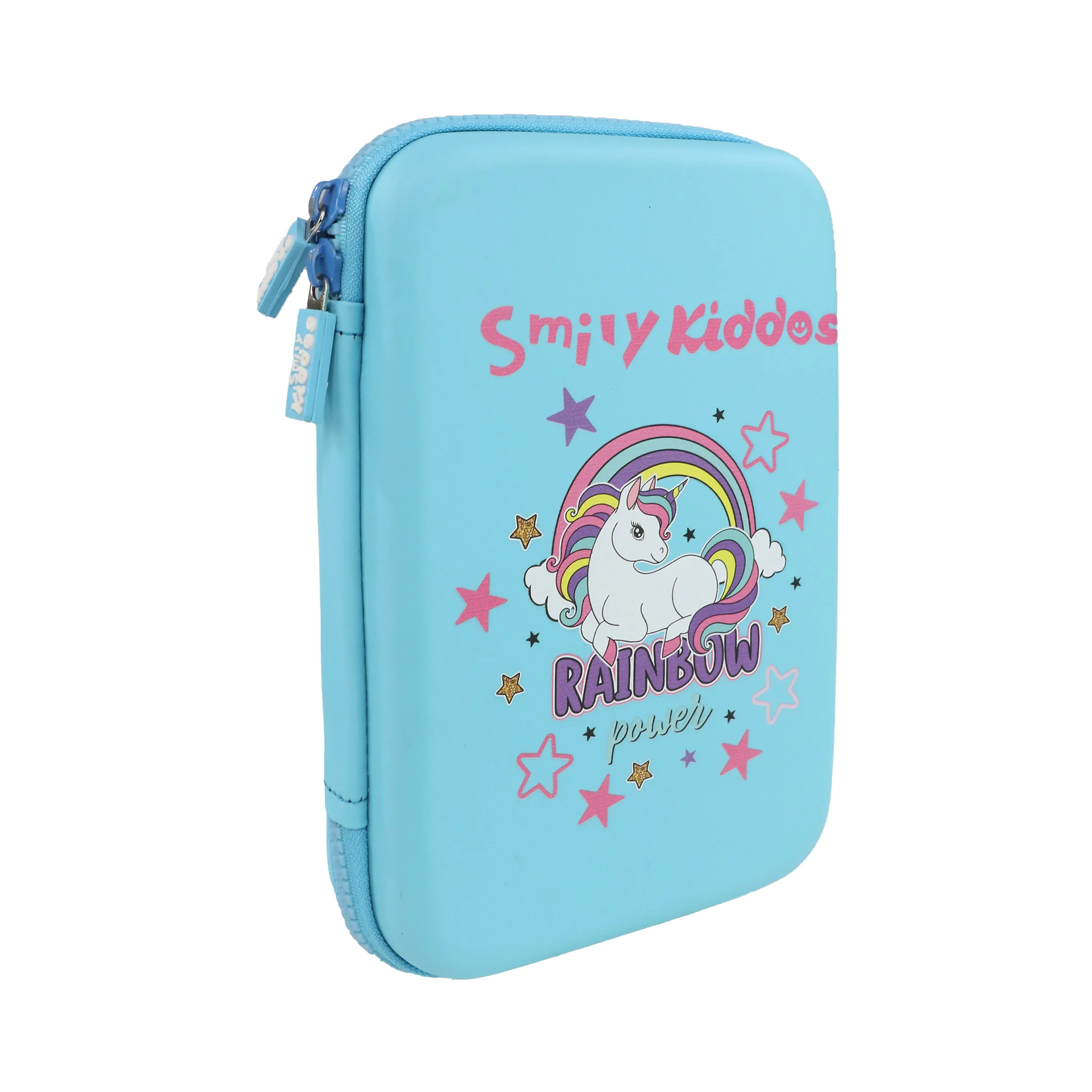 Smily Kiddos Single Compartment Eva Pencil Unicorn Power- Light Blue