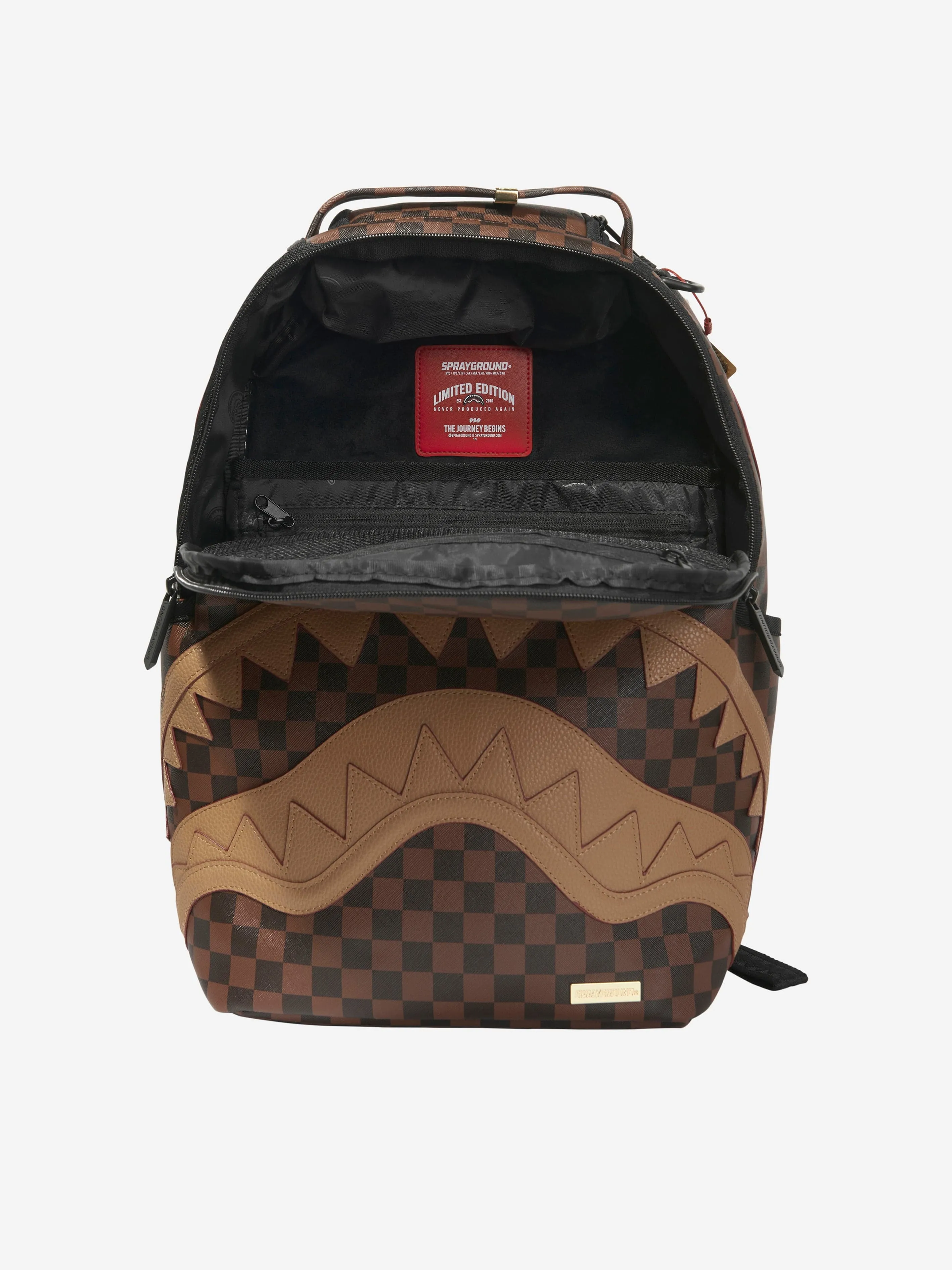 Sprayground Kids Henny Sharks In Paris Backpack in Brown