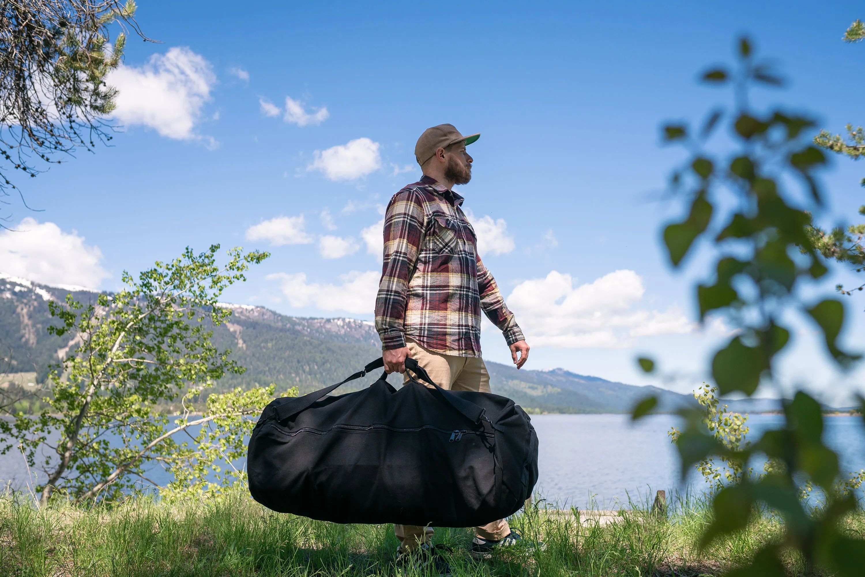 Stansport Duffel Bag With Zipper - Black - 42 In X 15 In X 15 In