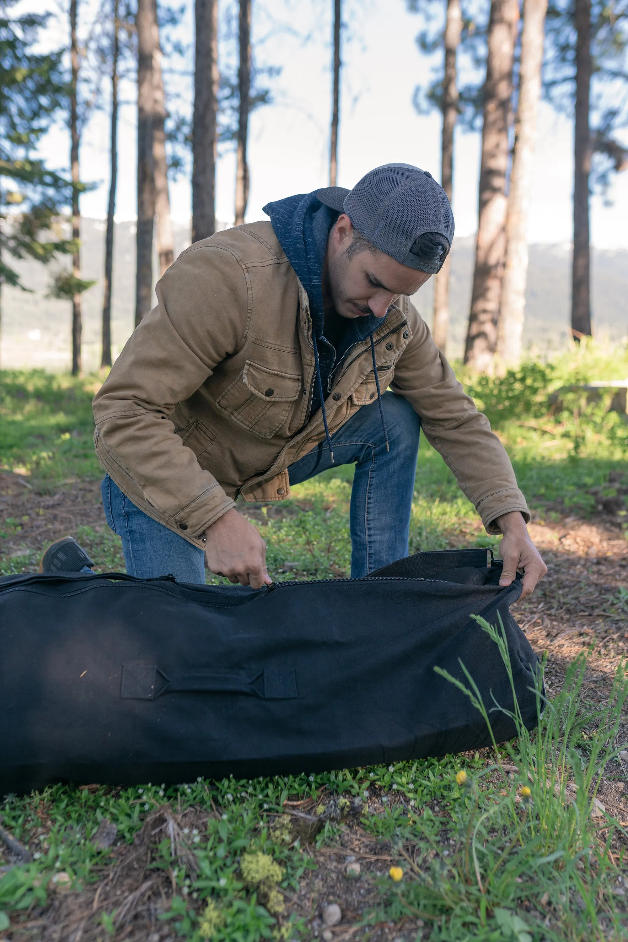 Stansport Duffel Bag With Zipper - Black - 42 In X 15 In X 15 In