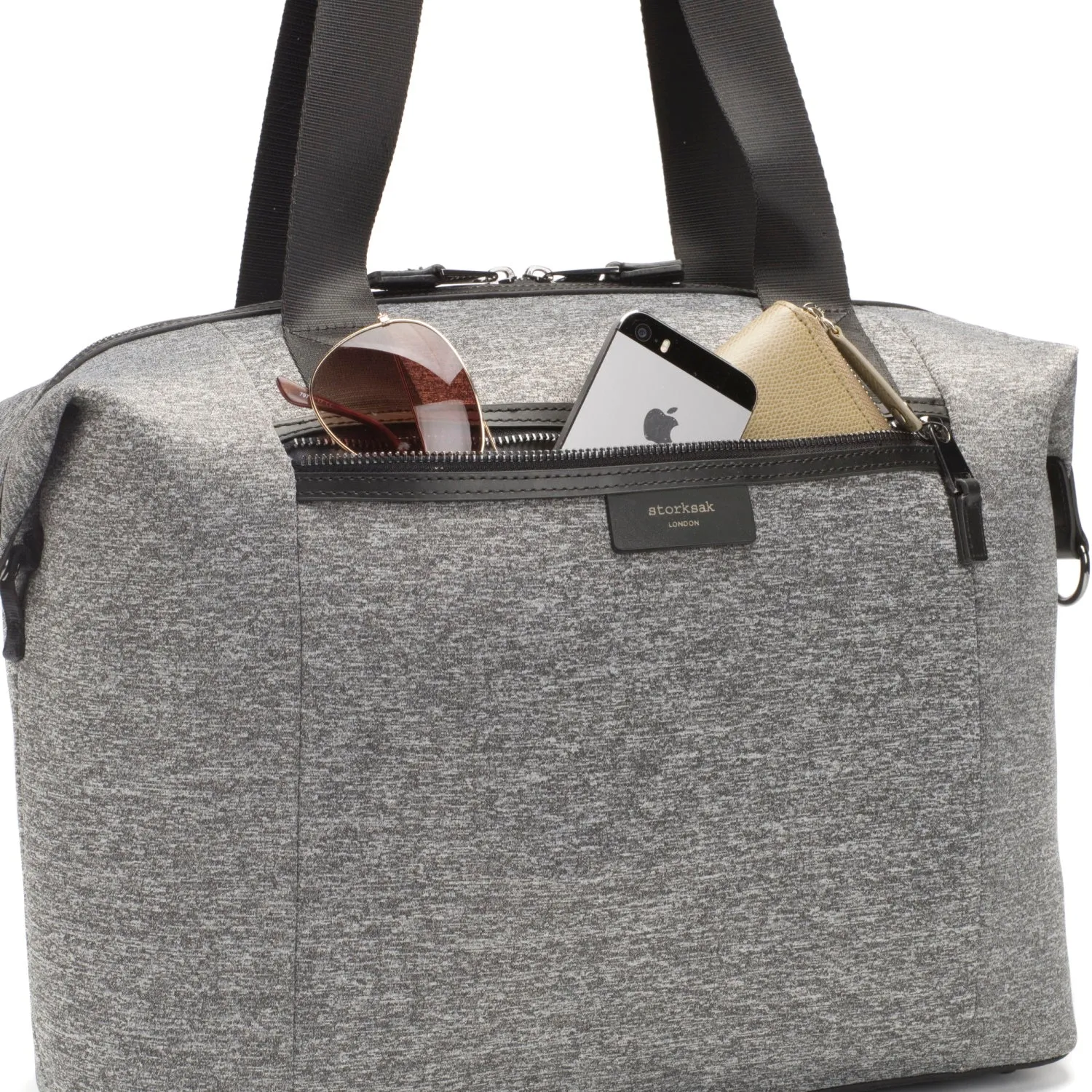 Stevie Luxe Nappy Bag - Grey Scuba