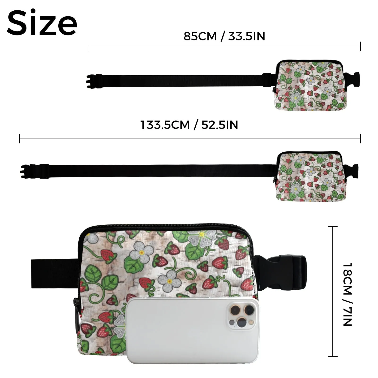 Strawberry Dreams Br Bark Belt Bag