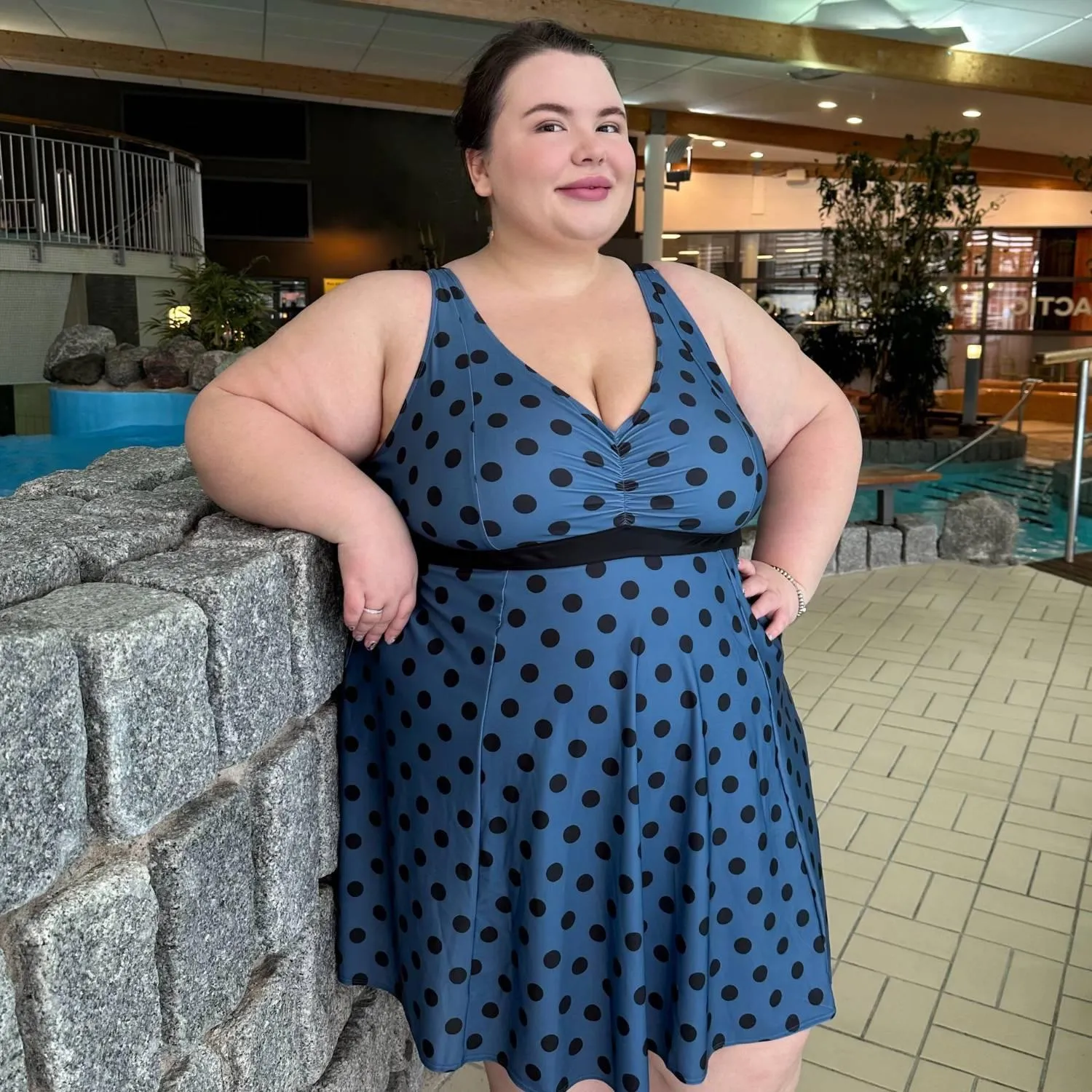 There Can Be Only One Swim Dress - Polka