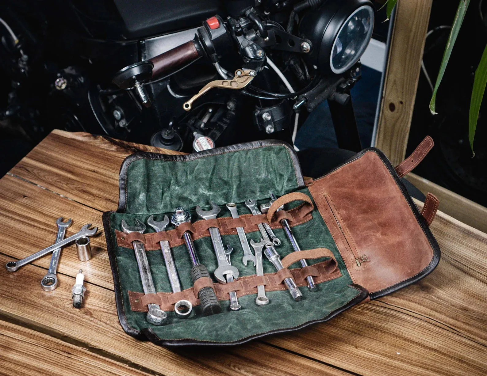 Tool Roll | Wrench roll up | Waxed Canvas & Leather | Handmade