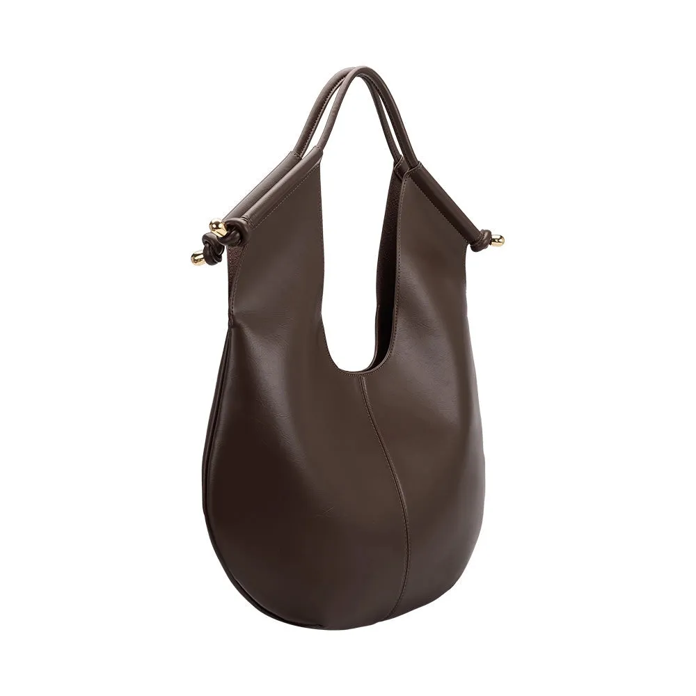 Tracy Recycled Vegan Shoulder Bag - Espresso