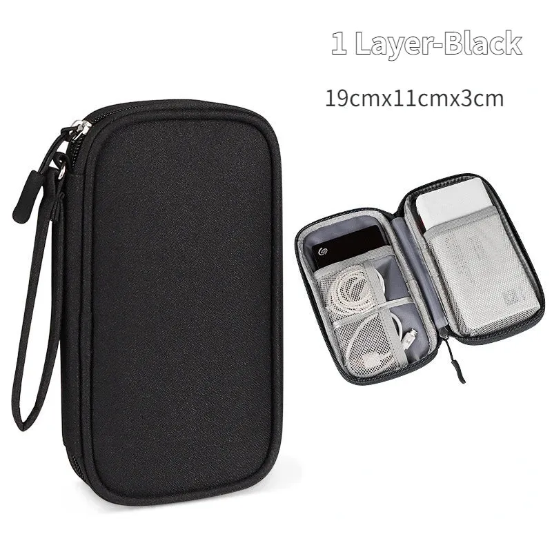 Travel Cable Bag Portable Digital Storage Pouch Charger Data Cable USB Bag Organizer Waterproof Electronic Accessory Storage Bag